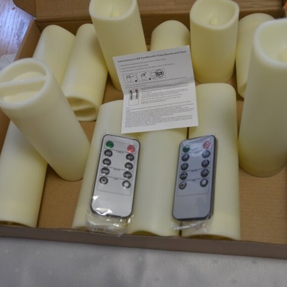 CANDLE SET  12 Pc  Waterproof  Two remotes - Picture 3 of 5